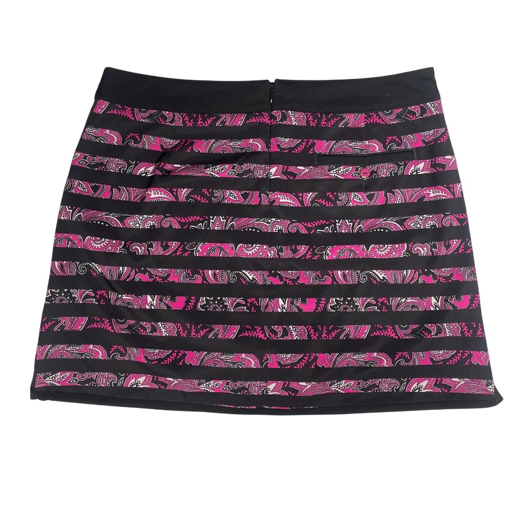 Lady Hagen Rasperry Paisley Stripe Golf Skort Women's 10